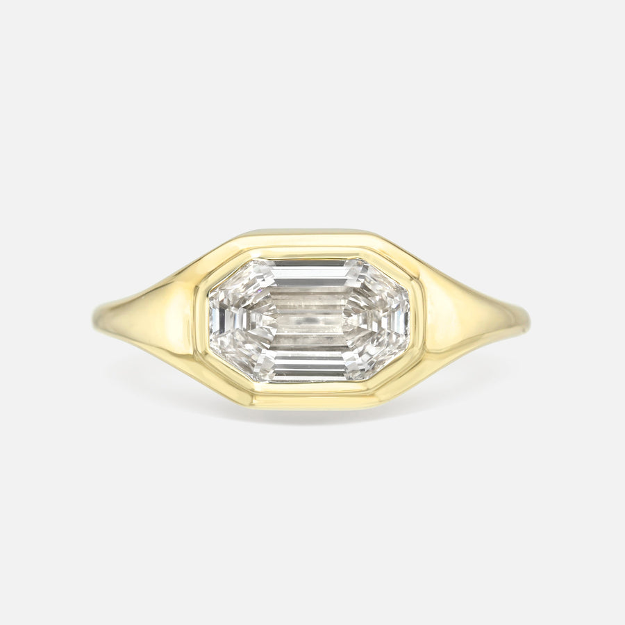 1.64ct Cut Corner Rectangle Step Cut <br><b> Maggi Simpkins </b> | Emerald Signet Ring