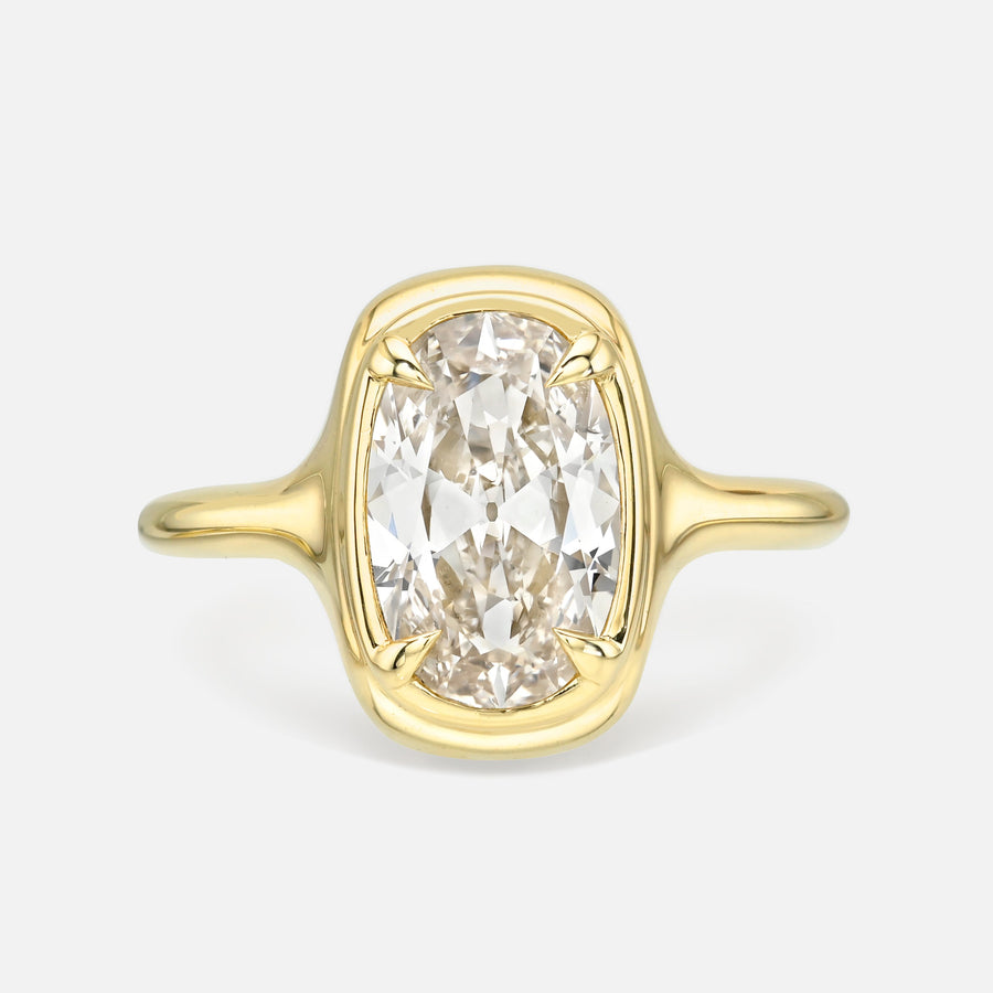 2.20ct Modern Antique Oval Brilliant <br><b> Maggi Simpkins </b> | Oval Skinny Signet Ring