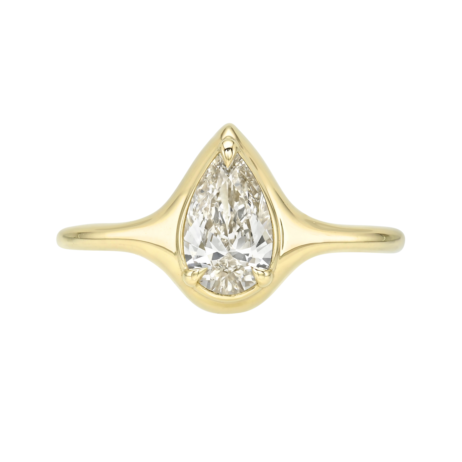 0.70ct Pear Brilliant <br><b> Maggi Simpkins </b> | Pear Skinny Signet Ring