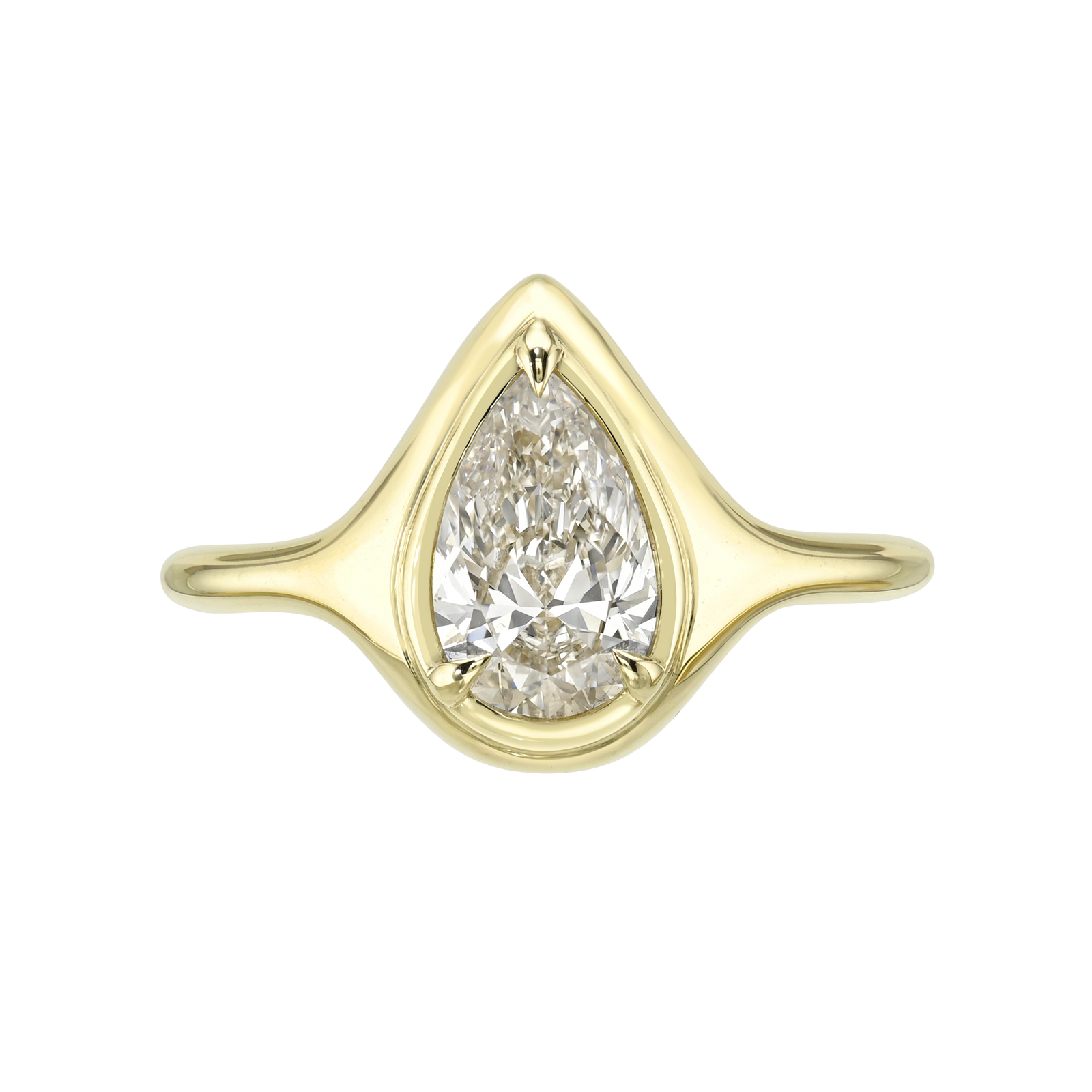 1.01ct Pear Brilliant <br><b> Maggi Simpkins </b> | Pear Skinny Signet Ring