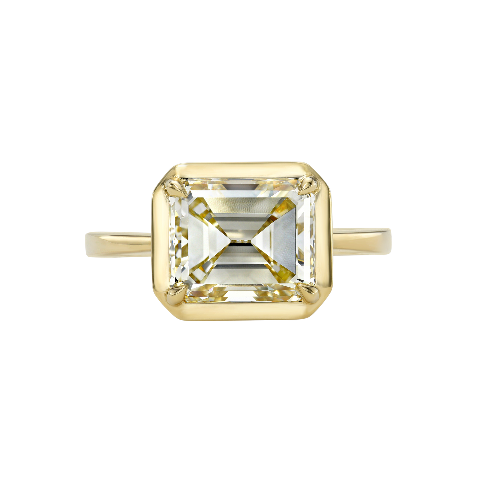 3.27ct Antique Cut Corner Rectangle Step Cut <br><b> Maggi Simpkins </b> | Emerald Solitaire Ring