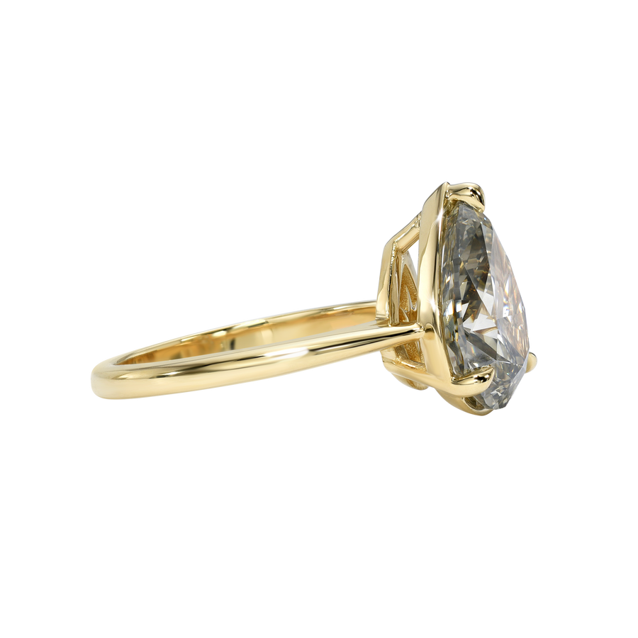 3.19ct Fancy Grey Pear Brilliant <br><b> Maggi Simpkins </b> | Pear Solitaire Ring