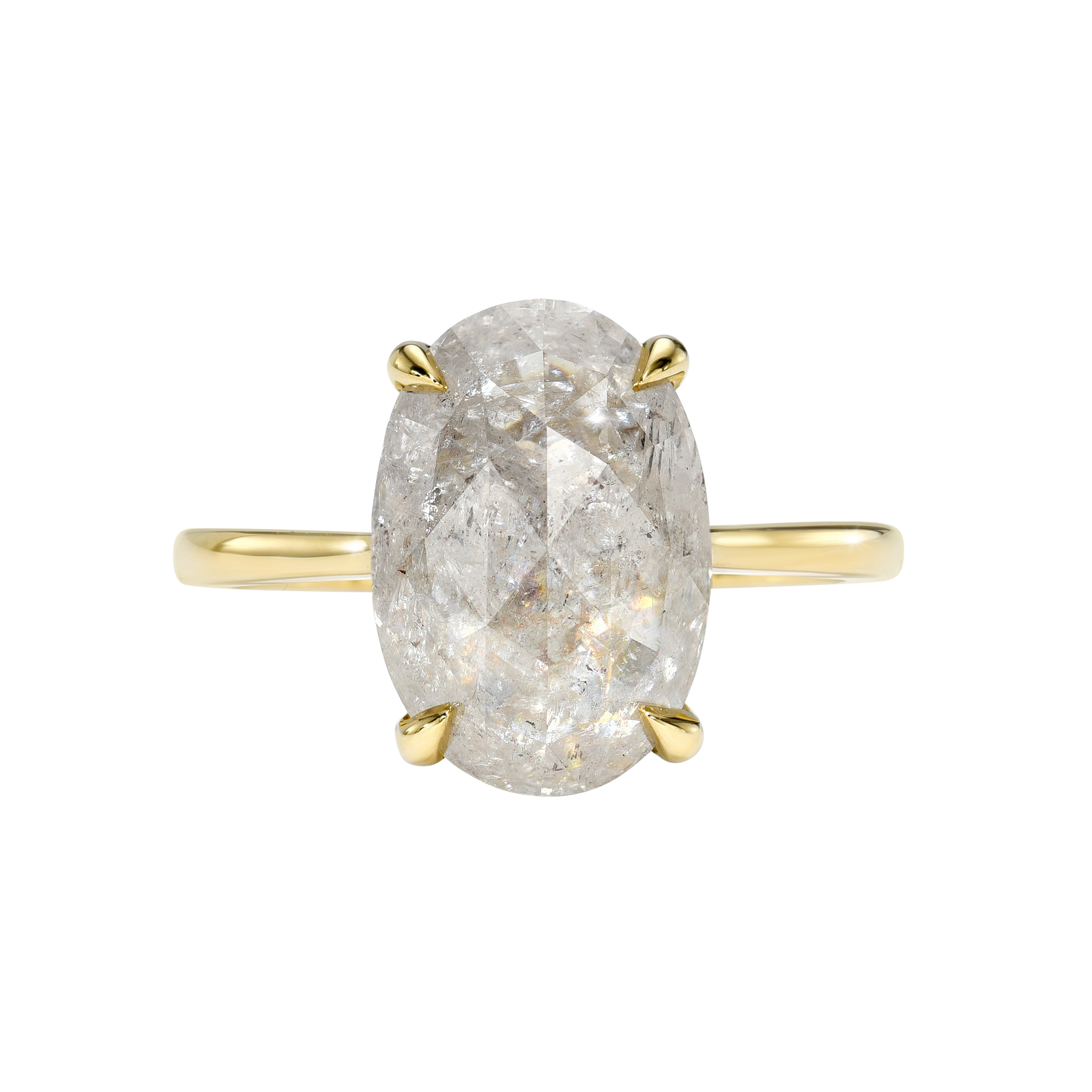 4.77ct Icy Oval Rosecut <br><b> Maggi Simpkins </b> | Oval Solitaire Ring