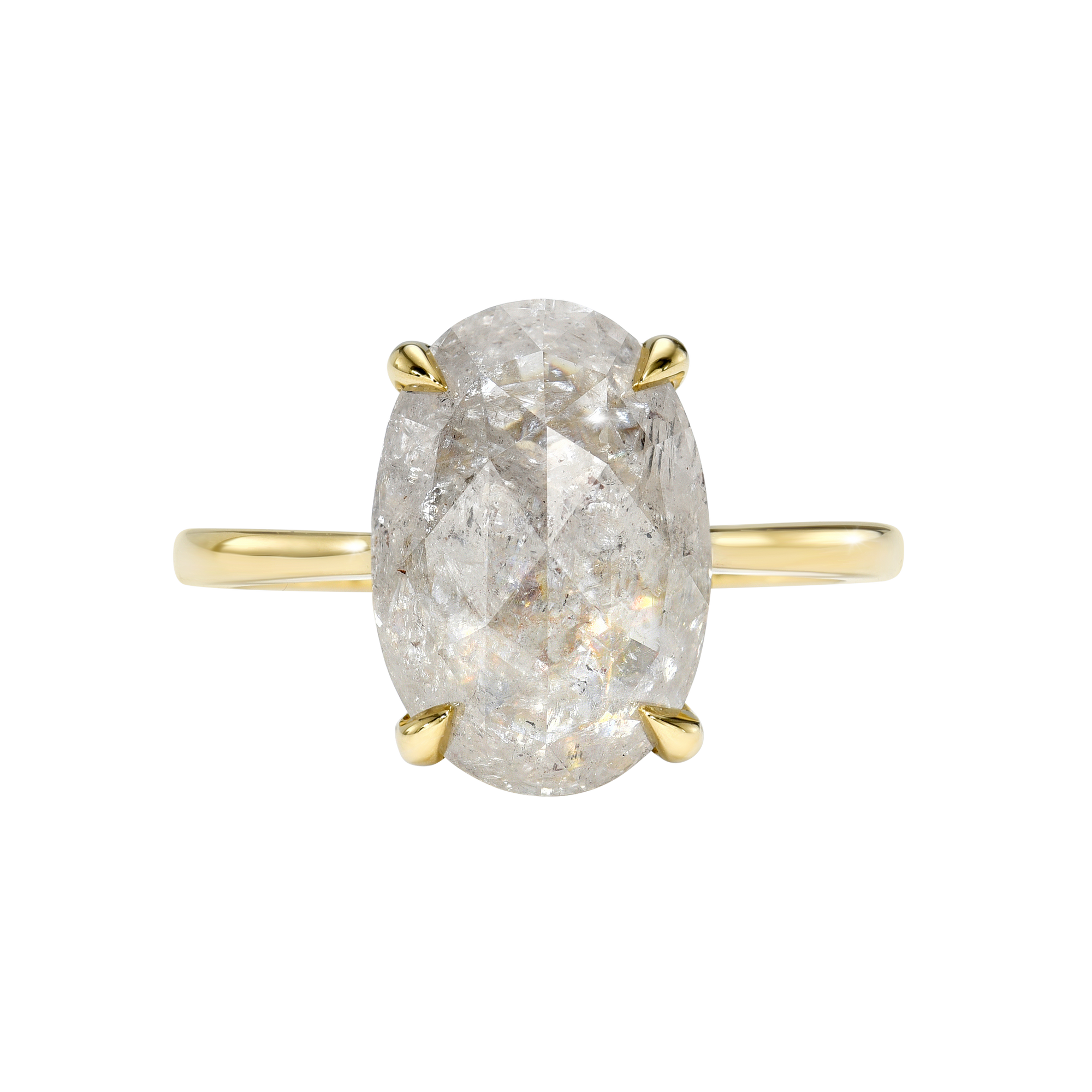 4.77ct Icy Oval Rosecut <br><b> Maggi Simpkins </b> | Oval Solitaire Ring