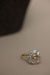 1.54ct Cushion Double Cut <br><b>June Rings</b> | Champagne Floral Cluster