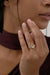 2.01ct Geo Step Cut Oval <br><b>June Rings </b>| Geo Cut Oval with Emerald Accents