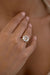 1.54ct Cushion Double Cut <br><b>June Rings</b> | Champagne Floral Cluster
