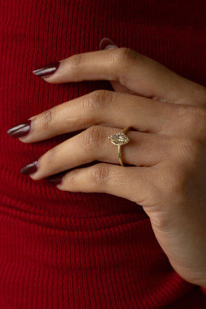 2.04ct Marquise Step Cut<br><b>June Rings</b> | Champagne Step-Cut Marquise Solitaire
