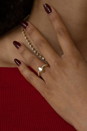 2.04ct Marquise Step Cut<br><b>June Rings</b> | Champagne Step-Cut Marquise Solitaire