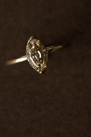 2.04ct Marquise Step Cut<br><b>June Rings</b> | Champagne Step-Cut Marquise Solitaire