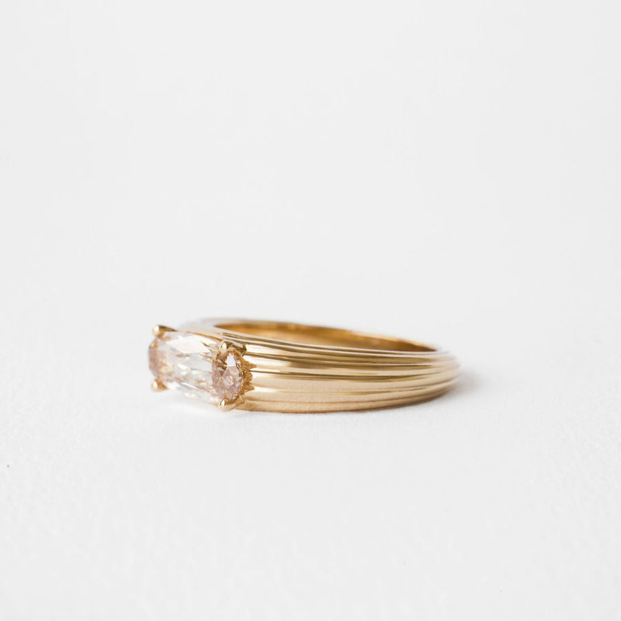 1.26ct Moval Brilliant <br><b>June Rings</b> | Champagne Juno