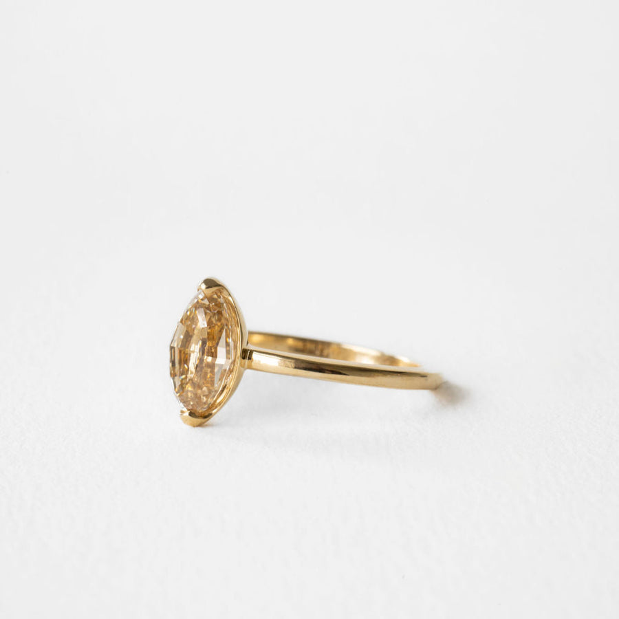 2.04ct Marquise Step Cut<br><b>June Rings</b> | Champagne Step-Cut Marquise Solitaire