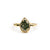 Lucille Salt and Pepper Pear Diamond Hammered Halo Engagement Ring - MTD