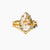 4.50ct Pear Rosecut <br><b> Melissa Tyson Designs</b>| Guinevere Hammered Halo Engagement Ring