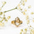 4.50ct Pear Rosecut <br><b> Melissa Tyson Designs</b>| Guinevere Hammered Halo Engagement Ring