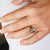 4.50ct Pear Rosecut <br><b> Melissa Tyson Designs</b>| Guinevere Hammered Halo Engagement Ring