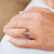 4.50ct Pear Rosecut <br><b> Melissa Tyson Designs</b>| Guinevere Hammered Halo Engagement Ring