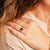 Jacqueline Salt and Pepper Sheild Diamond Engagement Ring Three Stone - MTD