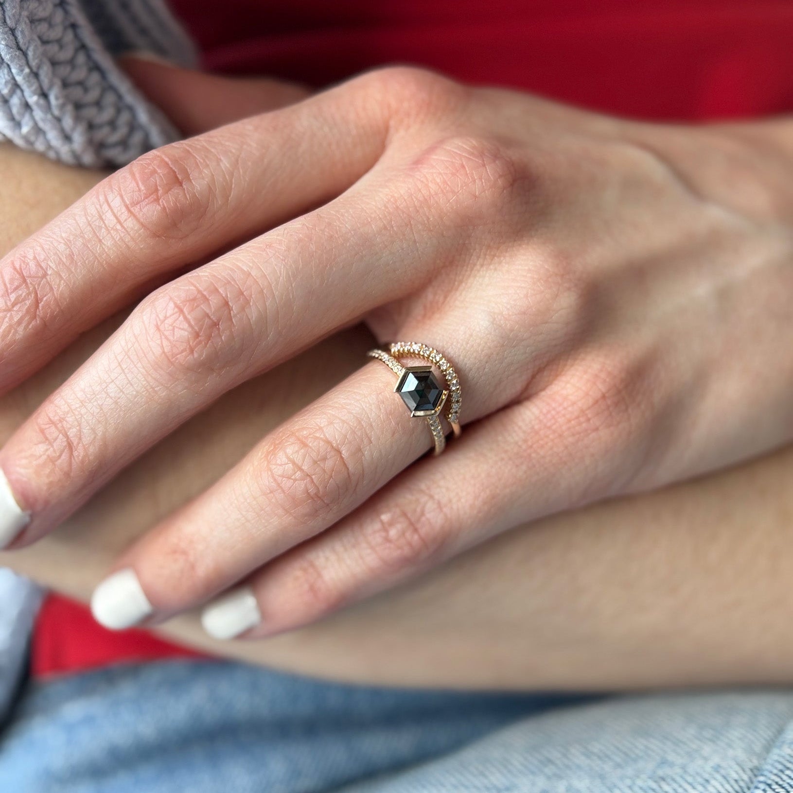 1.07ct Hexagon Rosecut <br><b> Pilar Agueci </b>| Marilla Ring No. 1