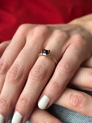 1.07ct Hexagon Rosecut <br><b> Pilar Agueci </b>| Marilla Ring No. 1