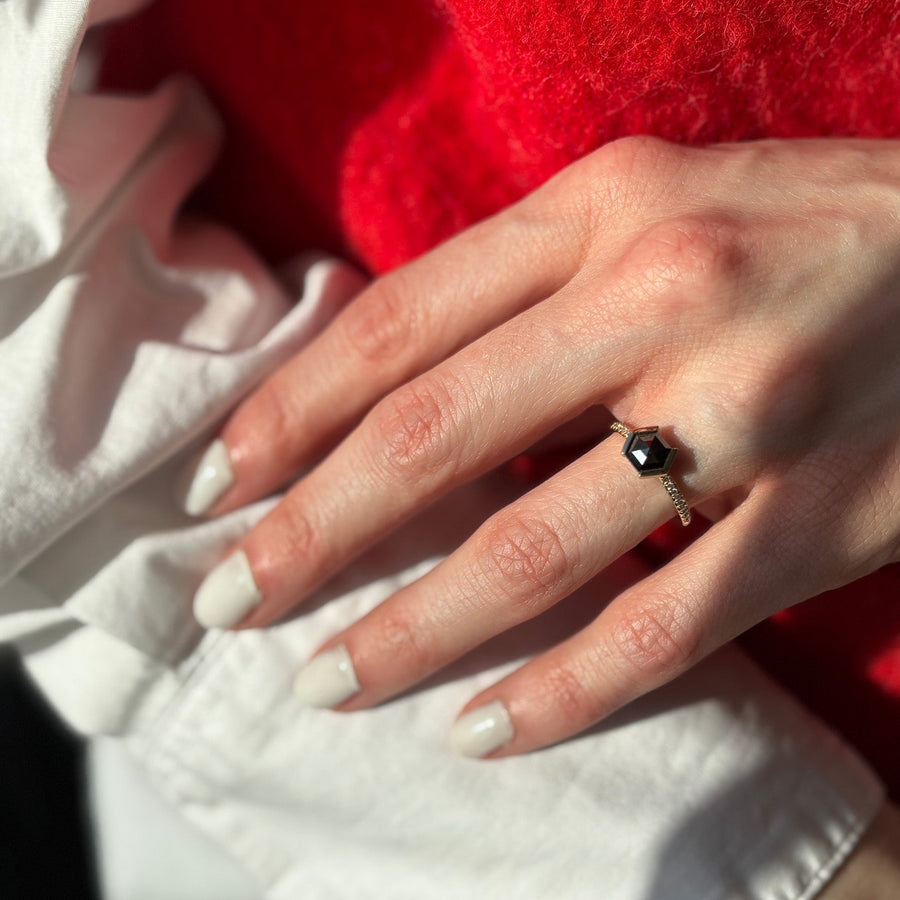 1.07ct Hexagon Rosecut <br><b> Pilar Agueci </b>| Marilla Ring No. 1