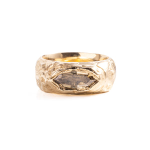 1.00ct GIA VS2 Fancy Yellow-Brown Geo Marquise Step Cut<br><b> Ellis Mhairi Cameron </b>| Seun OOAK Diamond Ring