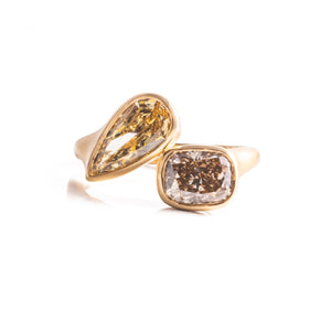 1.58ct VS2 C6 Cushion Brilliant<br><b> Vale Jewelry </b>| Tamsin Toi et Moi Ring