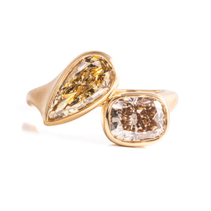 1.58ct VS2 C6 Cushion Brilliant<br><b> Vale Jewelry </b>| Tamsin Toi et Moi Ring