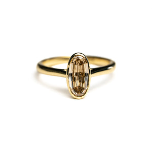 1.05ct Champagne Geo Oval Step Cut <br> <b>H&F Jewellery</b> | Mirage Ring