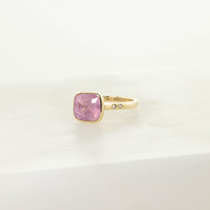 3.77ct Cushion Brilliant Sapphire <br> <b>H&F Jewellery</b> | Afterglow Ring