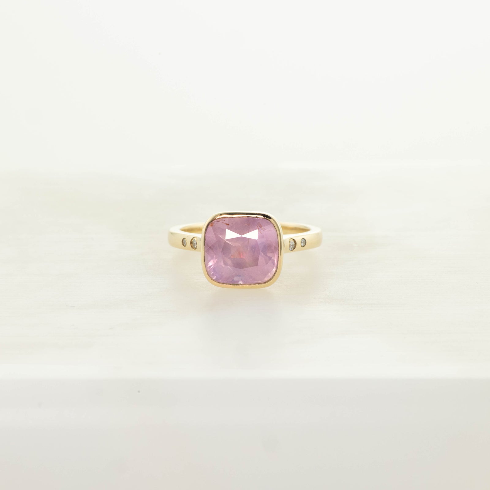 3.77ct Cushion Brilliant Sapphire <br> <b>H&F Jewellery</b> | Afterglow Ring