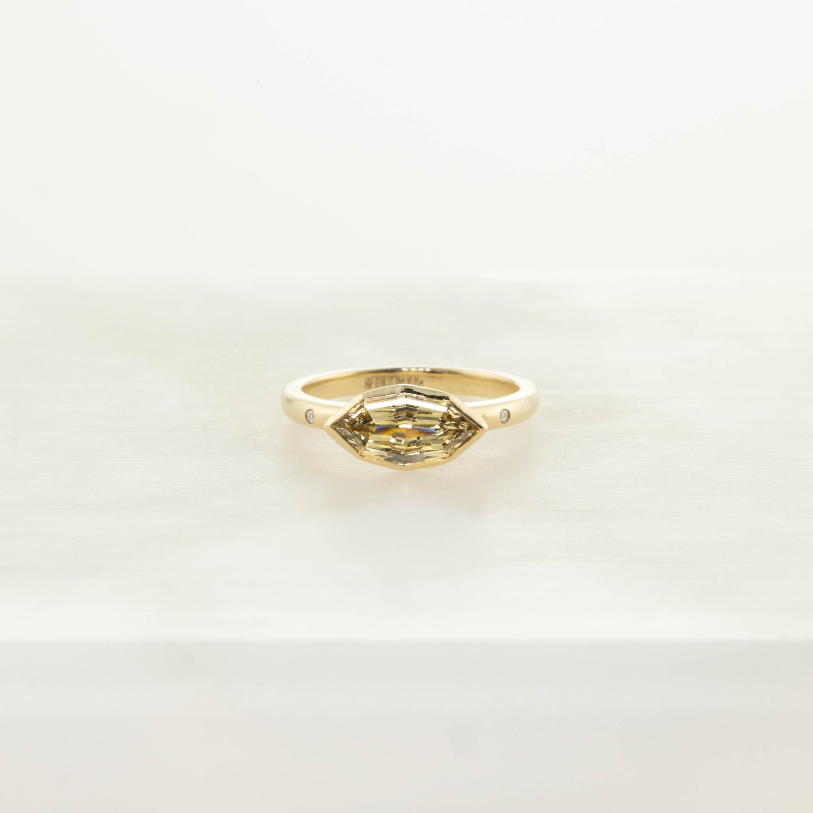 1.06ct Champagne Geo Marquise Step Cut <br> <b>H&F Jewellery</b> | Dune Ring