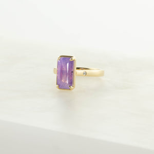 4.01ct Cut Corner Rectangle Brilliant Sapphire <br> <b>H&F Jewellery</b> | Tempest Ring
