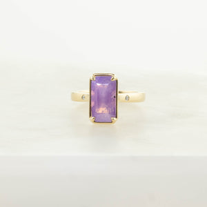 4.01ct Cut Corner Rectangle Brilliant Sapphire <br> <b>H&F Jewellery</b> | Tempest Ring