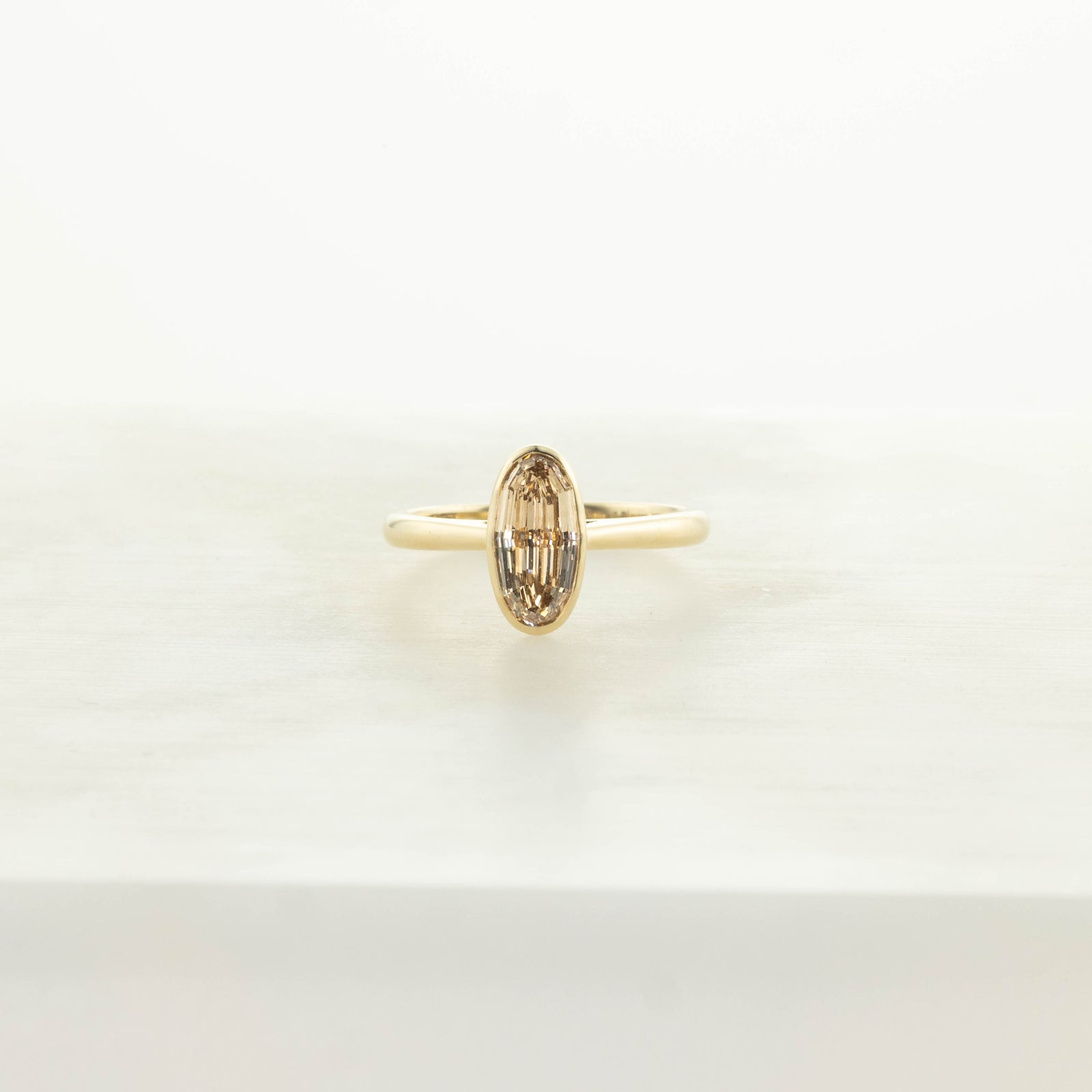 1.05ct Champagne Geo Oval Step Cut <br> <b>H&F Jewellery</b> | Mirage Ring