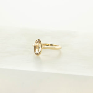 1.05ct Champagne Geo Oval Step Cut <br> <b>H&F Jewellery</b> | Mirage Ring