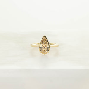 1.13ct Champagne Geo Pear Step Cut <br> <b>H&F Jewellery</b> | Oasis Ring