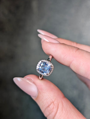 2.18ct Cushion Brilliant Sapphire <br> <b>H&F Jewellery</b> | Monsoon Ring