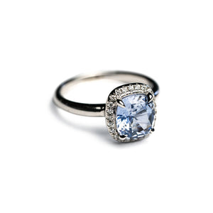 2.18ct Cushion Brilliant Sapphire <br> <b>H&F Jewellery</b> | Monsoon Ring