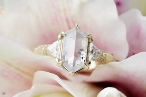 1.68ct Hexagon Rosecut <br><b> Bohemi </b>| Nyx Engagement Ring