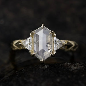 1.68ct Hexagon Rosecut <br><b> Bohemi </b>| Nyx Engagement Ring