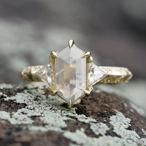 1.68ct Hexagon Rosecut <br><b> Bohemi </b>| Nyx Engagement Ring