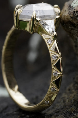 1.68ct Hexagon Rosecut <br><b> Bohemi </b>| Nyx Engagement Ring