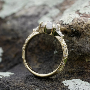 1.68ct Hexagon Rosecut <br><b> Bohemi </b>| Nyx Engagement Ring