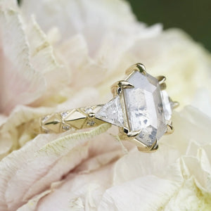 1.68ct Hexagon Rosecut <br><b> Bohemi </b>| Nyx Engagement Ring