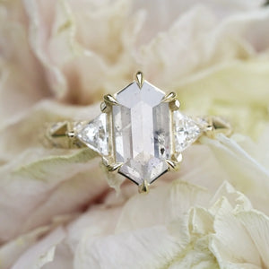1.68ct Hexagon Rosecut <br><b> Bohemi </b>| Nyx Engagement Ring