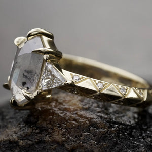 1.68ct Hexagon Rosecut <br><b> Bohemi </b>| Nyx Engagement Ring