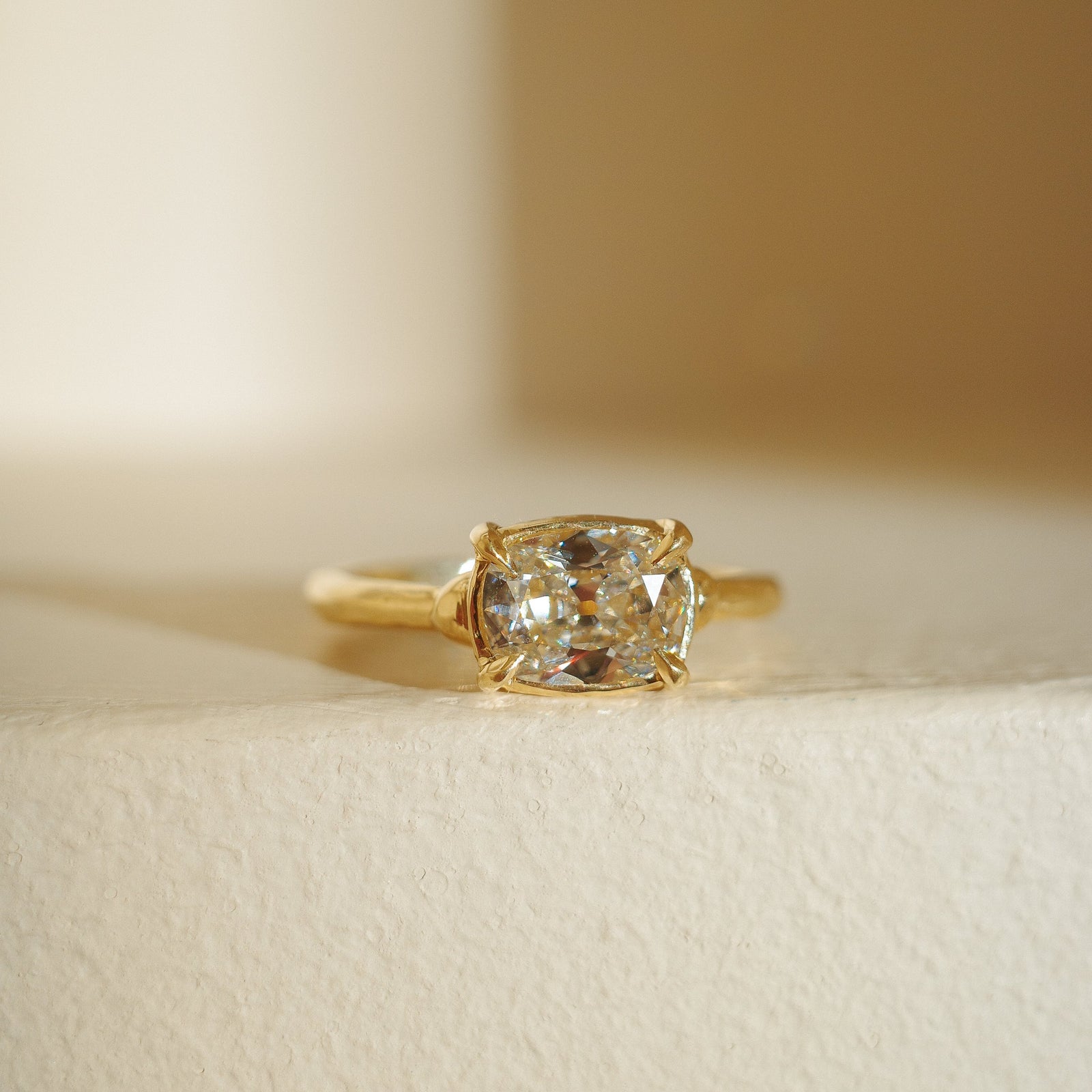 1.03ct Modern Antique Old Mine Cut <br><b>We Are Arrow</b> | Old Mine Cut Diamond Basket Ring