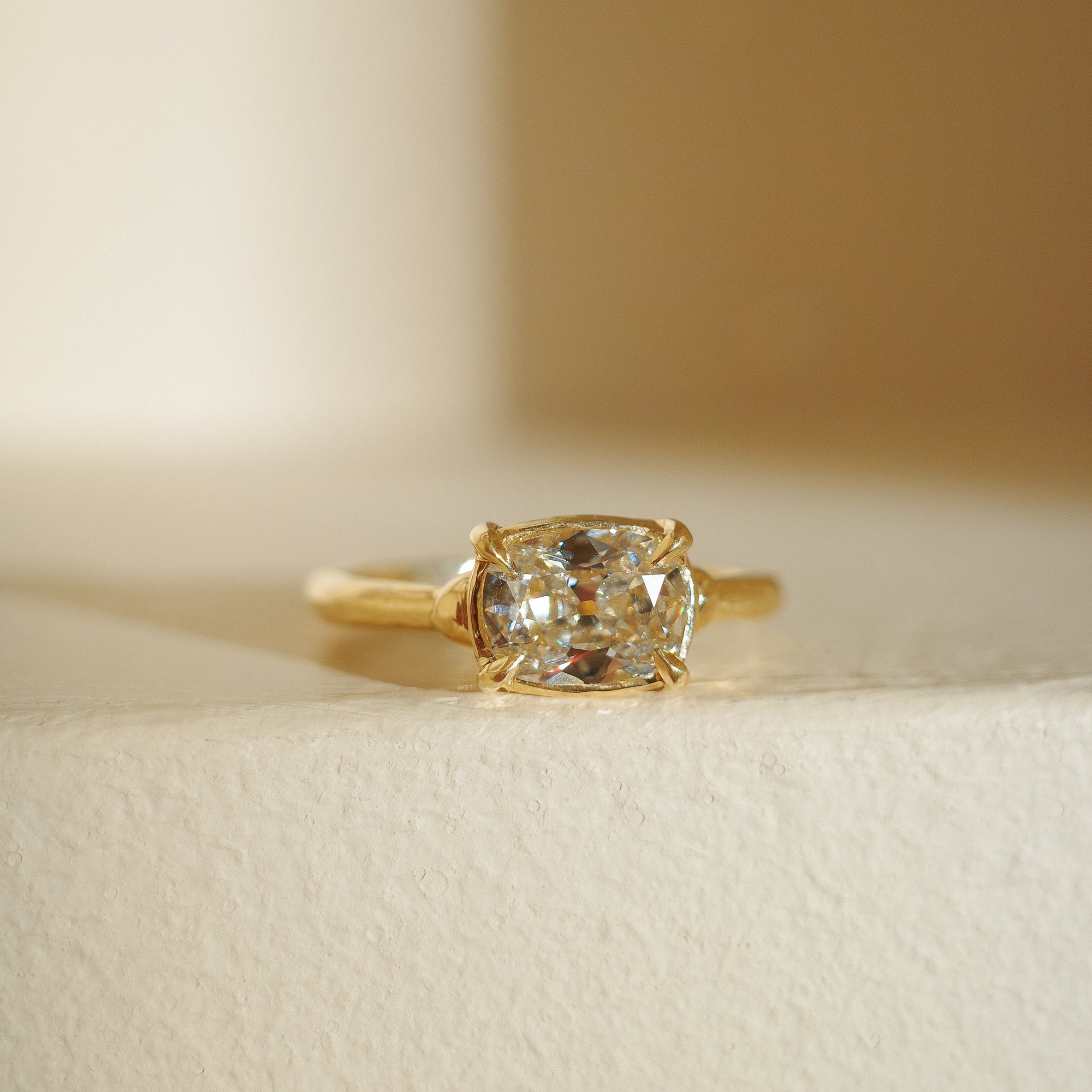 1.03ct Modern Antique Old Mine Cut <br><b>We Are Arrow</b> | Old Mine Cut Diamond Basket Ring