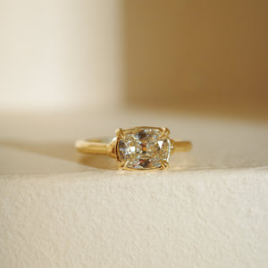 1.03ct Modern Antique Old Mine Cut <br><b>We Are Arrow</b> | Old Mine Cut Diamond Basket Ring